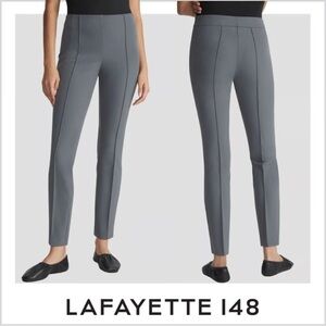 Lafayette 148 New York Gramercy Acclaimed Stretch Pants Grey Size 14‎
